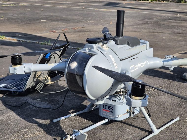 Navy quadcopter, repaired